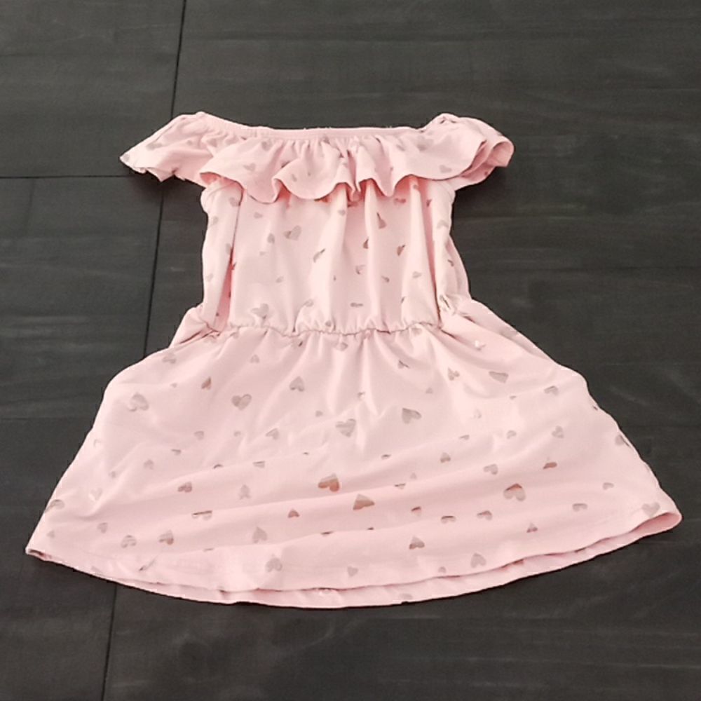 Emma and Elsa little girls dress with pockets heart detail 2T
